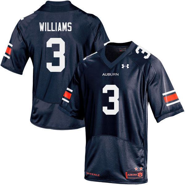 Men #3 D.J. Williams Auburn Tigers College Football Jerseys Sale-Navy - Click Image to Close